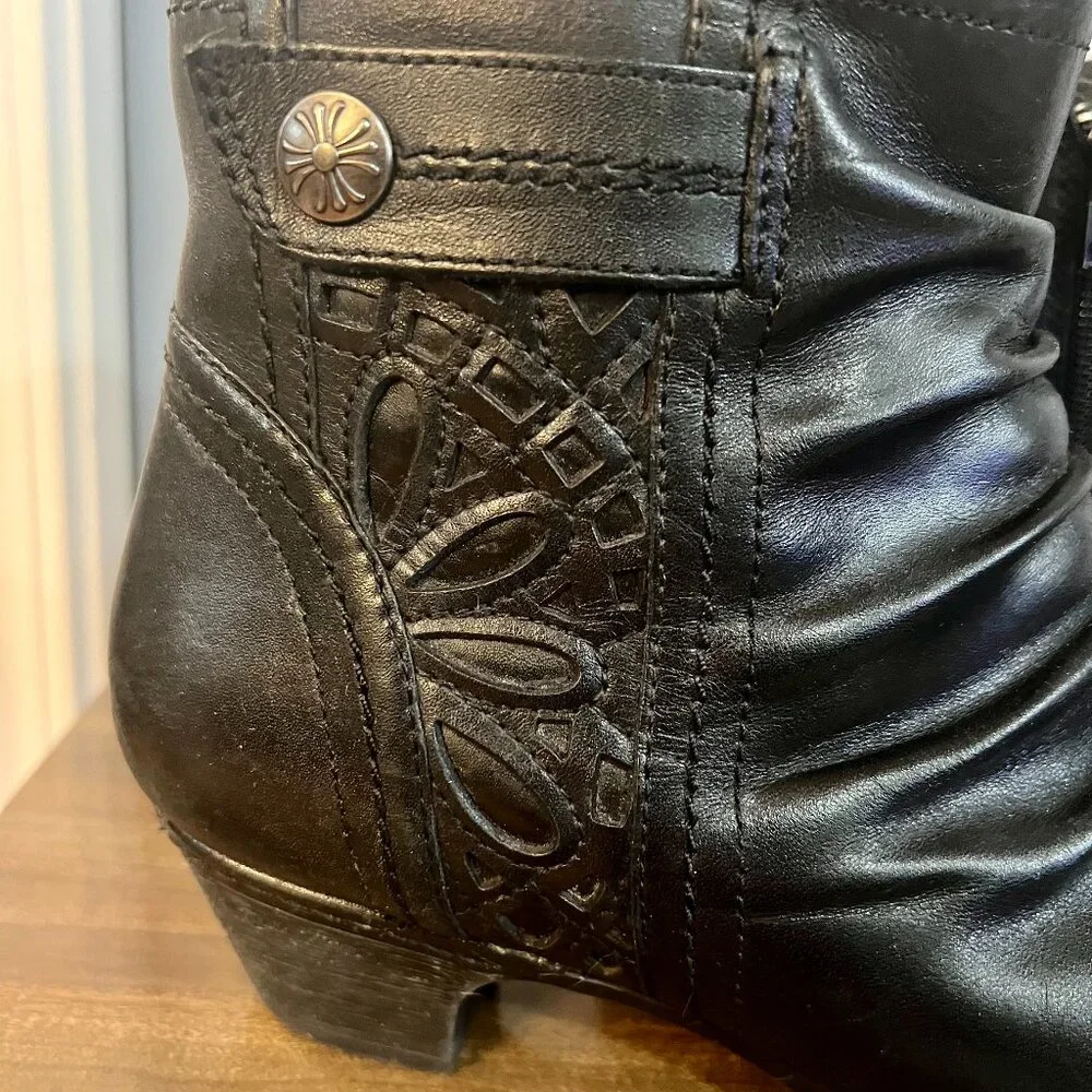 Rockport Brynn Black Leather Booties - Picture 5 of 8